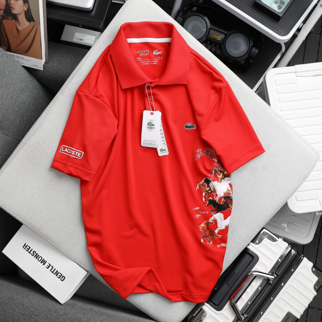 Áo polo nam mã đáo thành công, áo thun cổ bẻ Lacoste thời trang, chất vải cá sấu poly mềm mịn co giãn cao Shop Xuân Thủy