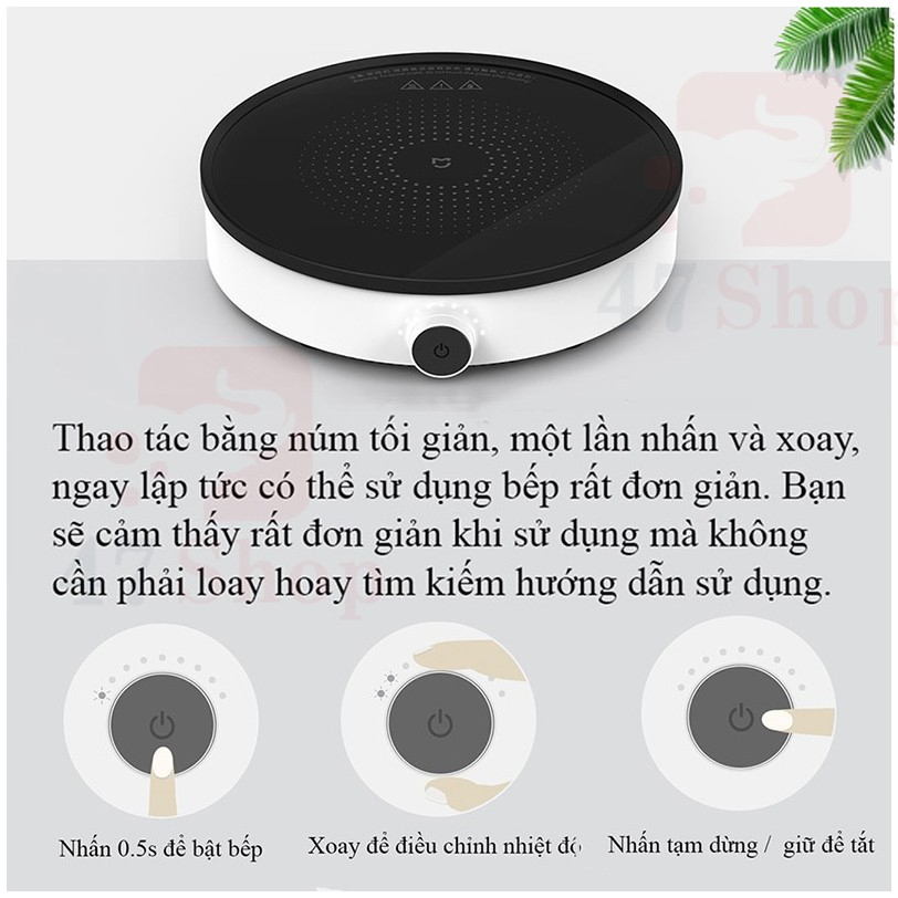 HỎA TỐC - Combo bếp điện từ Xiaomi và nồi lẩu Xiaomi Mijia cao cấp - Bản quốc tế - BH chính hãng