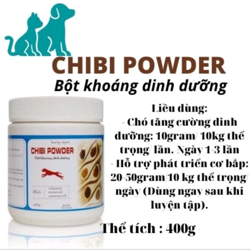 Bột khoáng Chibi Powder cho chó mèo - tăng cường khoáng, hấp thu vitamin cho chó mèo