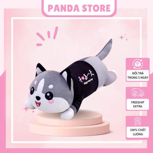 Gấu Bông Mèo Husky Ôm Ngủ Dành Cho Bé Kích Thước 45cm - Panda Store