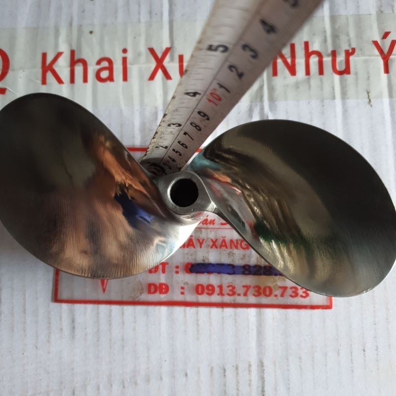 Chân vịt inox ab 2 cánh thái honda 7.0hp 7.5hp máy trơn loại bóng gương cam kết như hình giá sỉ