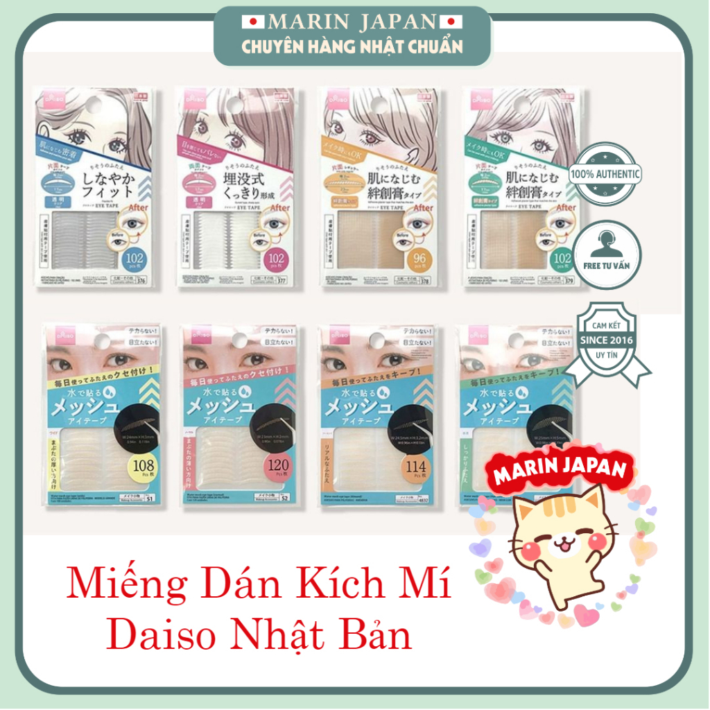 Miếng Dán Kích mí Daiso hàng nội địa Nhật Bản