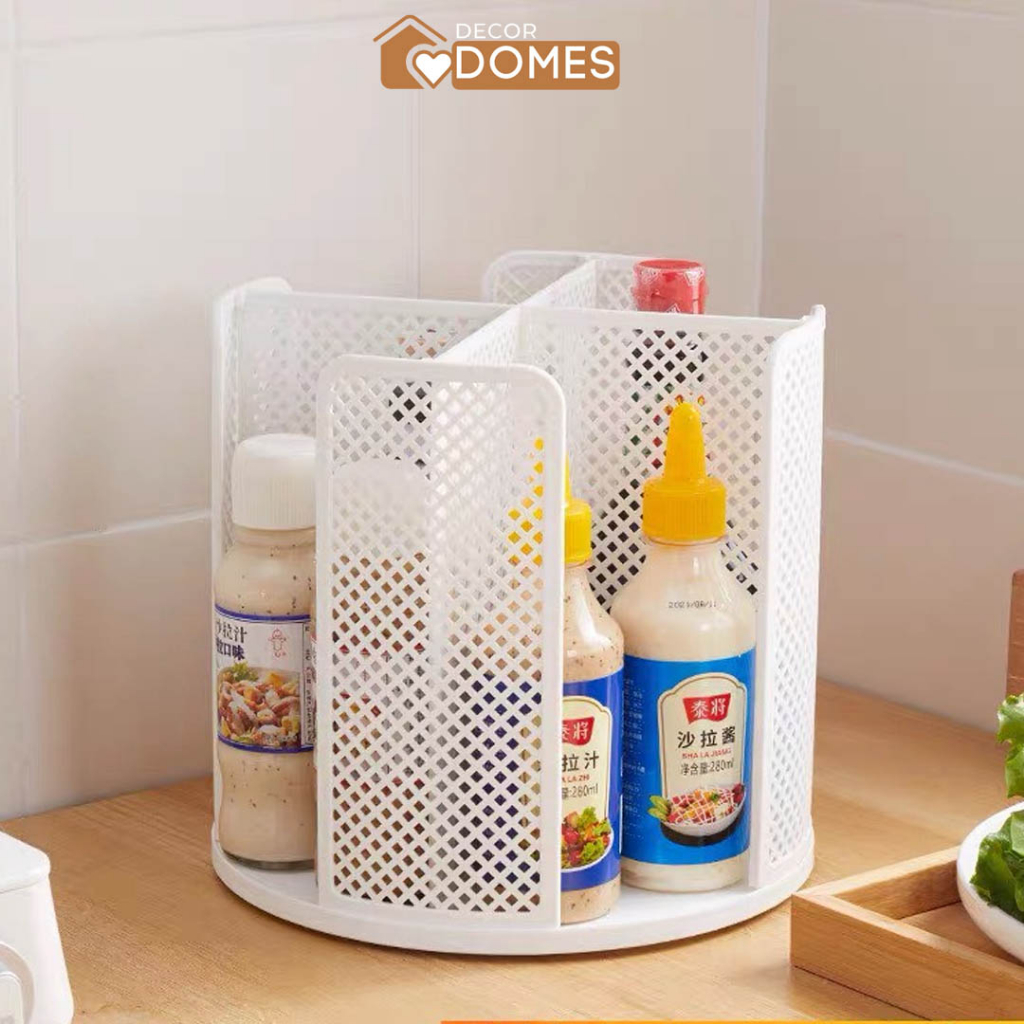 Kệ đựng cốc giấy, ống đựng ly giấy xoay 360 độ cao cấp, giá để gia vị - mỹ phẩm để bàn