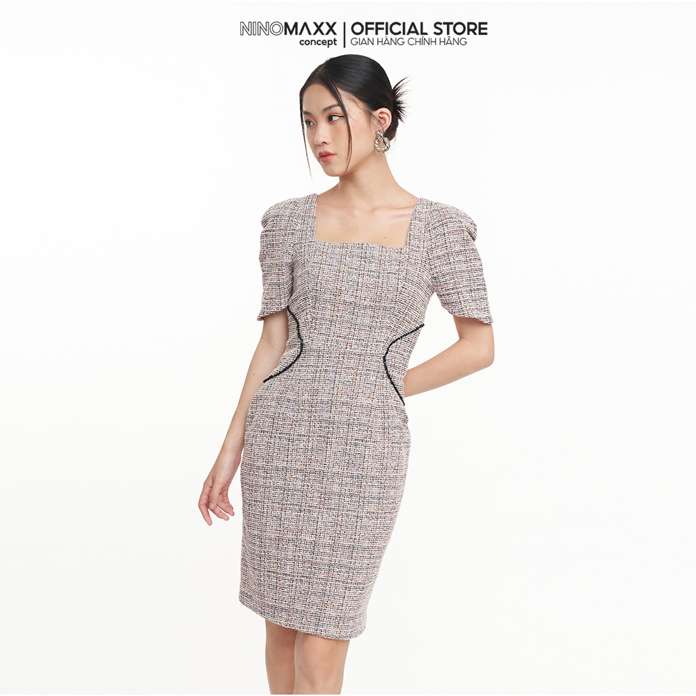 N&M Đầm dạ Tweed Nữ Luxury 2209010