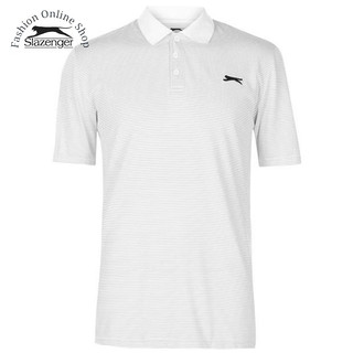 Áo Polo Nam Slazenger Micro Stripe Golf màu White Hàng size UK