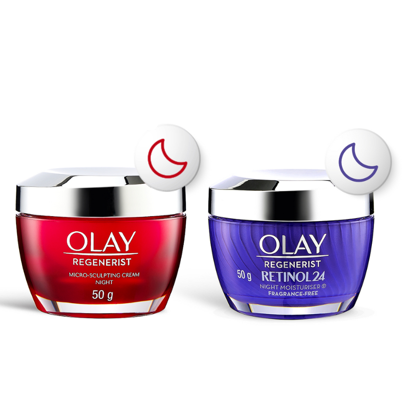 Combo 2 Kem Dưỡng Ẩm Ban Đêm: OLAY REGENERIST 50G & OLAY RETINOL 50G