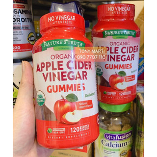 120 viên kẹo dẻo giấm táo nature's truth apple cider vinegar gummies 120 viên - usa