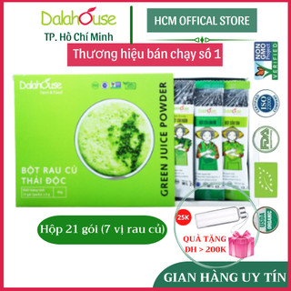 Bột rau củ dalahouse - detox giảm cân thải độc hiệu quả, thanh lọc cơ thể, 100% organic (hộp 21 gói tiện lợi0