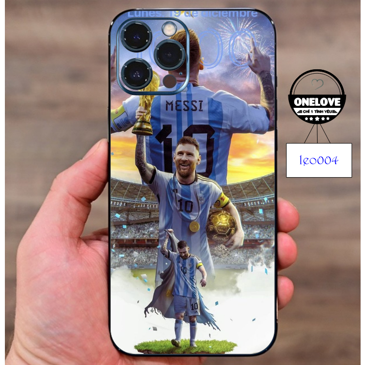Skin dán cho iPhone và các dòng máy khác mẫu King Leo Messi 4 ( đã cắt sẵn từng chi tiết )
