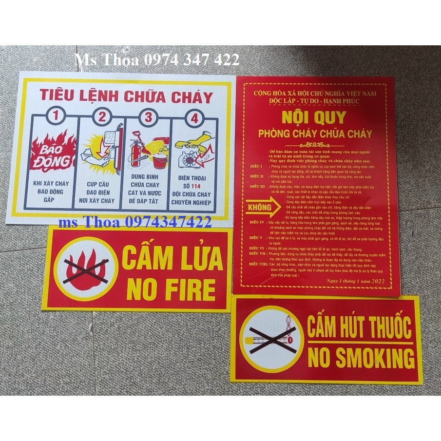 Bộ Nội Quy Tiêu Lệnh PCCC