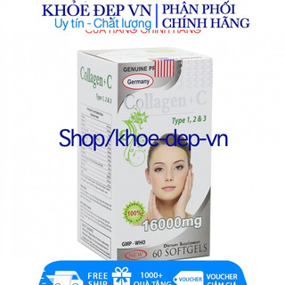 Viên uống đẹp da Collagen +C bổ sung Vitamin A E C giảm nám , tàn nhang ,sạm da Hộp 60 viên , collagen xoăn