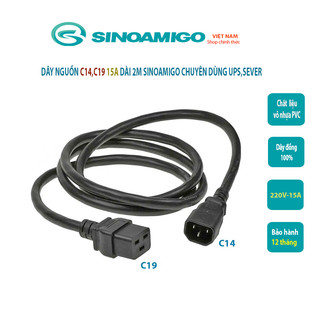 Dây nguồn c14,c19 15a-220v sinoamigo chuyên dùng cho ups,pdu,server