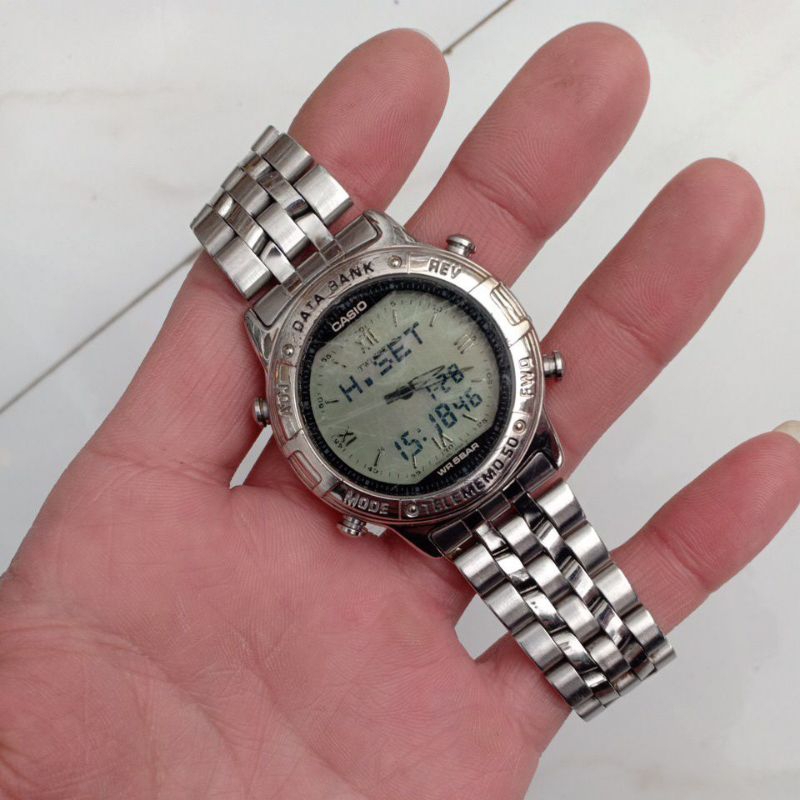 đồng hồ si nhật nam hiệu CASIO ABX - 600 2 màn kim và điện tử