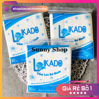 Gói 30 Tấm lót phân xu LIKADO 3 lớp chống thấm/ Miếng lót phân su sơ sinh
