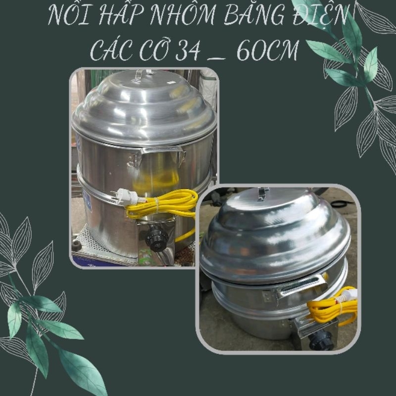Nồi hấp nhôm Mạnh Hùng bằng điện, chuyên hấp xôi, bánh bao, thịt cá, giò chả, có ngăn chia(ngăn chia khách đặt thêm)