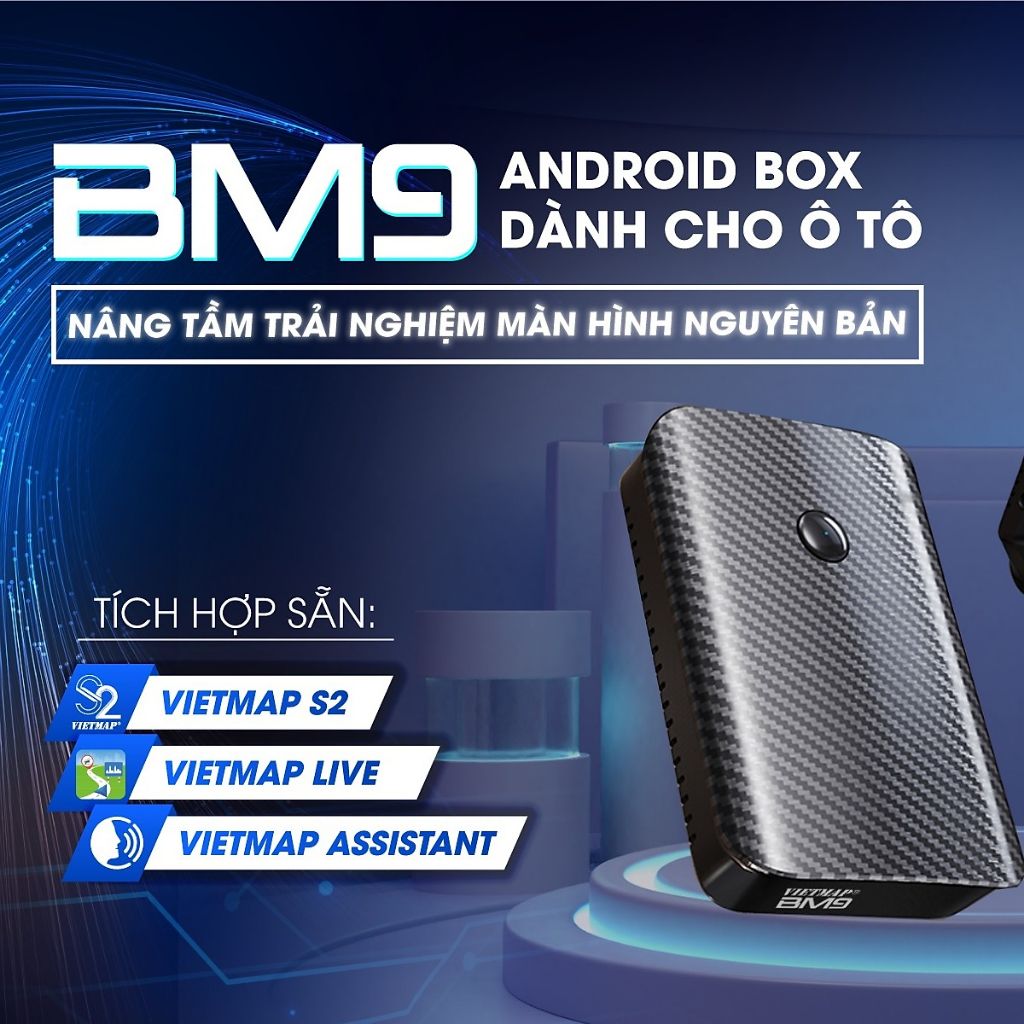 Thiết bị chuyển từ màn hình zin ô tô thành Android Box VIETMAP BM9 - Tích hợp Dẫn đường, Vietmap S2 và Vietmap Live