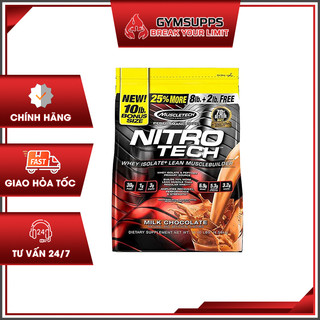 Sữa Dinh Dương Tăng Cơ Nuôi Cơ Phục Hồi Cơ Bắp Muscletech Nitro Tech 10bs (4.5kgs) Từ Mỹ