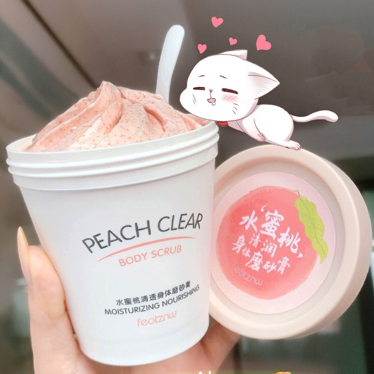 Tẩy da chết Đào toàn thân HEYXI Peach Clear Body Scrub Moisturizing Nourishing HEYX05