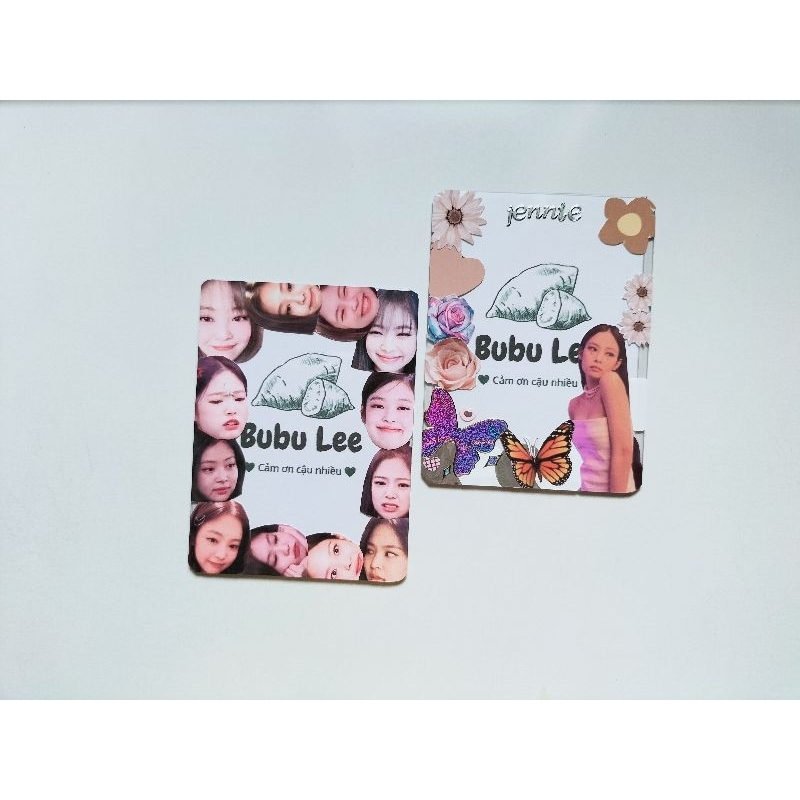 Thẻ nhựa trang trí bảo vệ card meme Jennie
