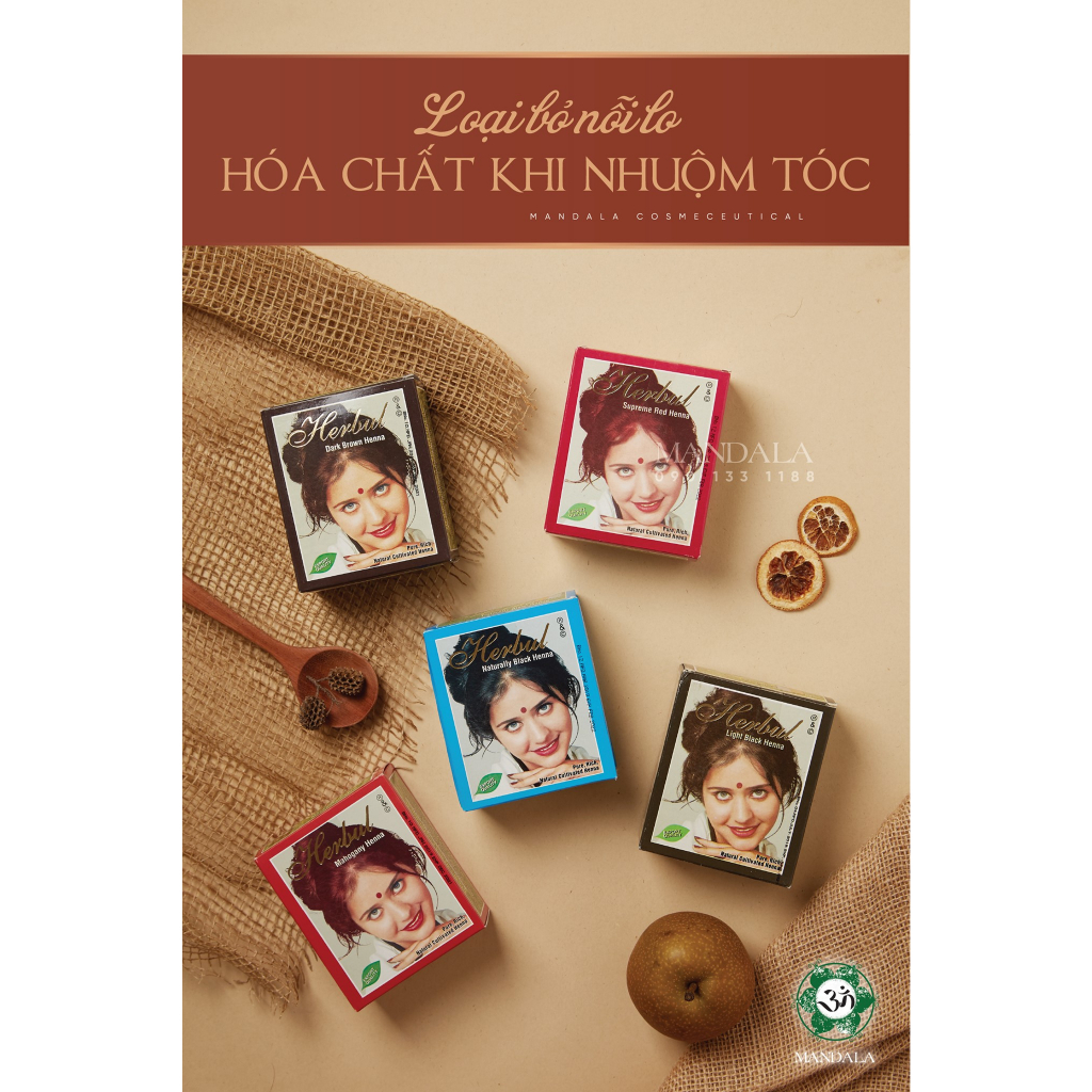 Bột nhuộm tóc thảo dược Henna herbul