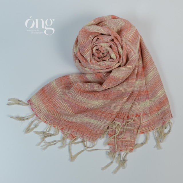 Khăn choàng ấm cotton sợi loang- Óng SILK - Mềm mại, êm ấm, nhẹ, thoáng khí- An toàn cho da- 100% Sợi cotton tự nhiên