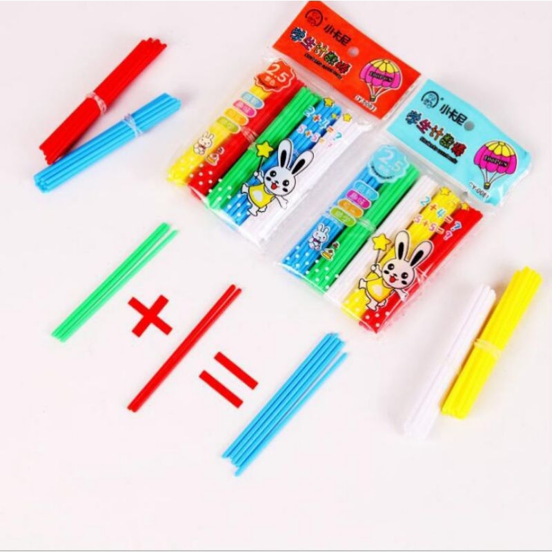 Bộ 100 cây que tính cho bé CY-0086,,,
