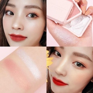 Phấn nhũ sáng highlight và má hồng 2 tầng