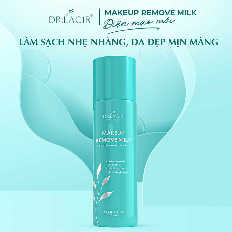 Sữa tẩy trang dịu nhẹ Makeup Remove Milk DR.LACIR dành cho da nhạy cảm 120ml