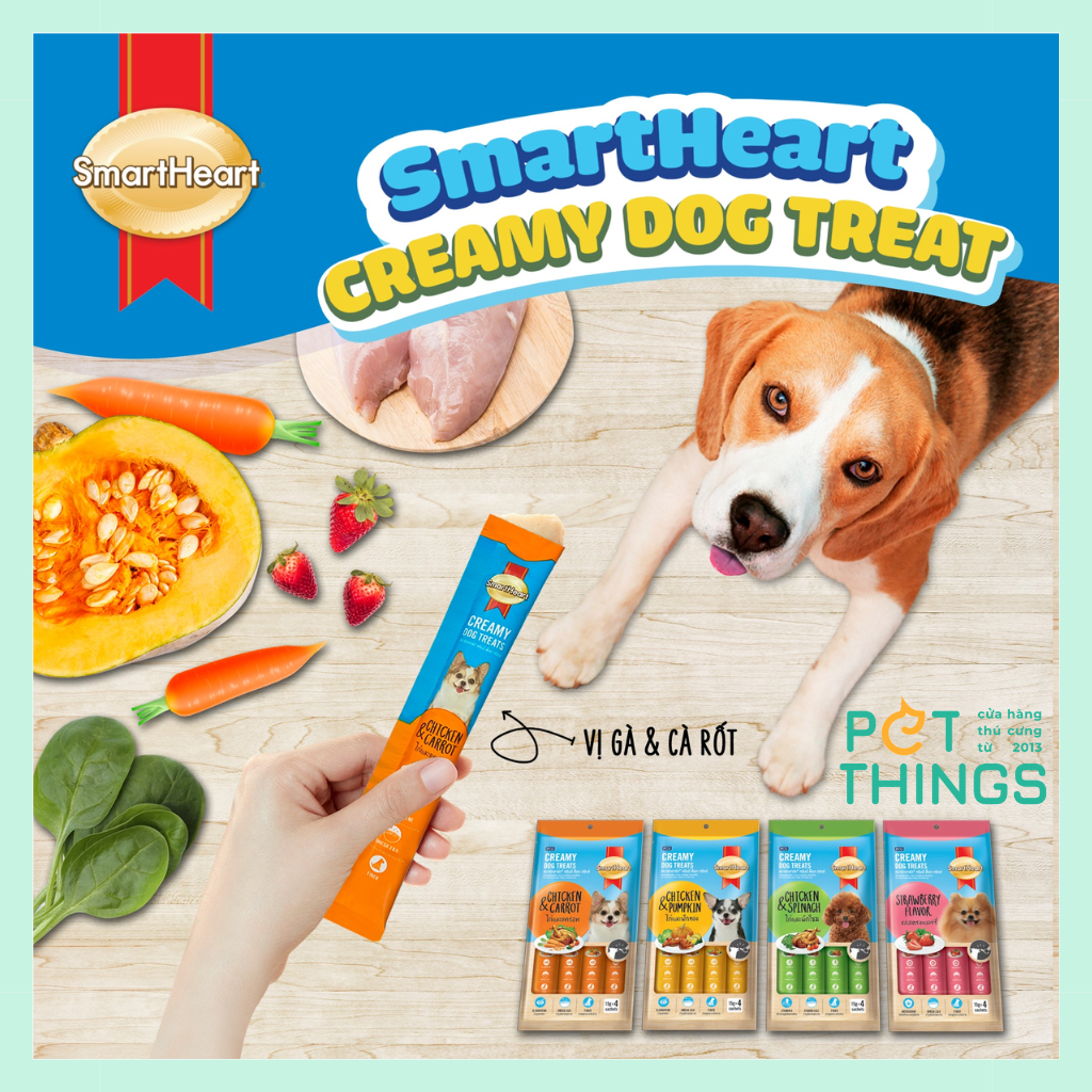 Súp Thưởng Cho Chó Smartheart Creamy Dog Treats 15g*4