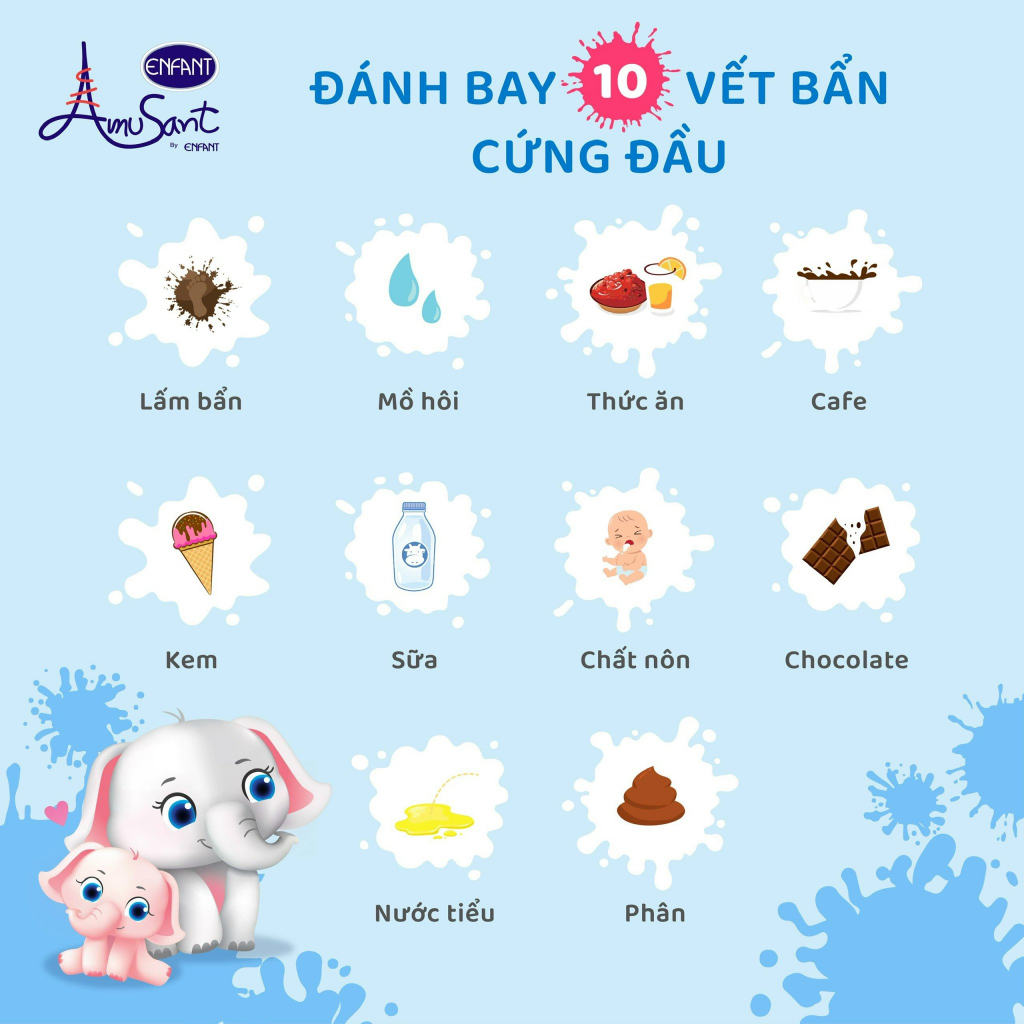 Nước giặt xả quần áo cho bé Amusant 2in1 chiết xuất Trà & Nha Đam cho trẻ sơ sinh & da nhạy cảm 600ml