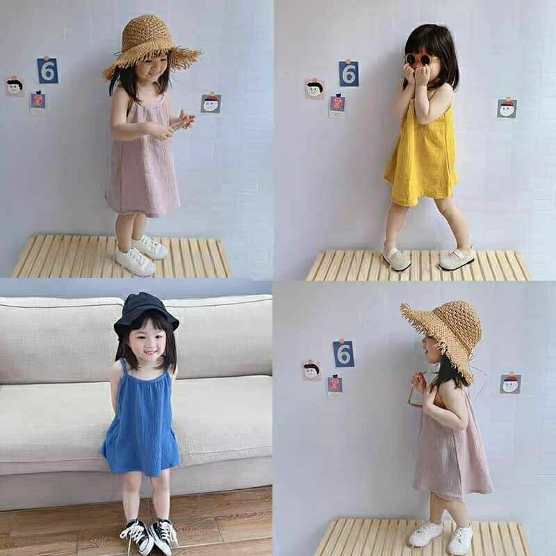 HOT HÈ | VÁY 2 DÂY XỊN XÒ CHẤT XÔ ĐŨI KHÔNG NHĂN CHO BÉ YÊU 8-18KG