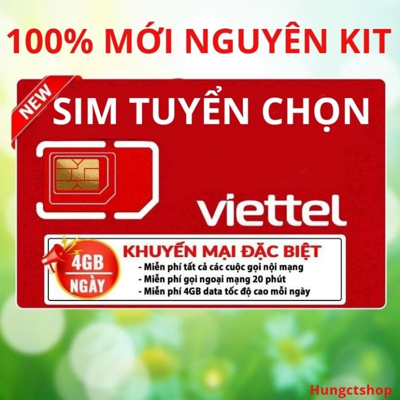 Sim Nguyên Kit Viettel số tuyển chọn, tự đăng ký chính chủ, giá phải chăng, áp dụng nhiều khuyễn mại