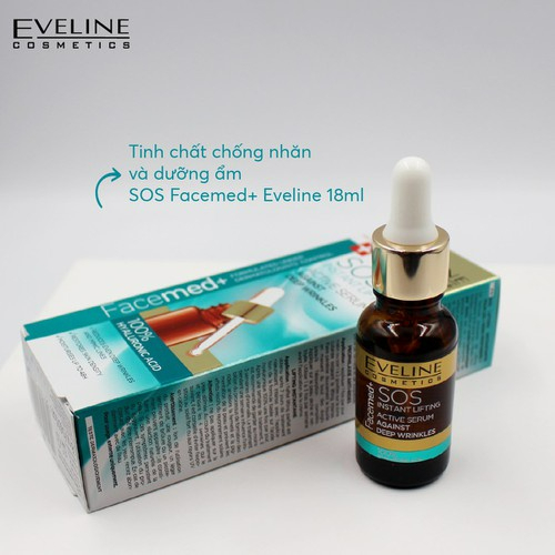 Tinh chất Eveline Facemed+ chống nhăn và dưỡng ẩm Hyaluronic 18ML