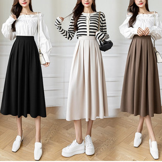 Chân váy dài xếp ly công sở dáng chữ A xinh xắn.