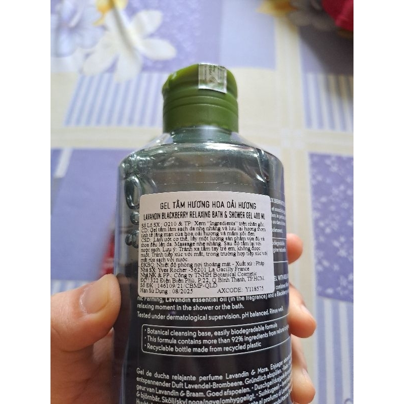 Gel tắm Yves Rocher 400ml 3 mùi