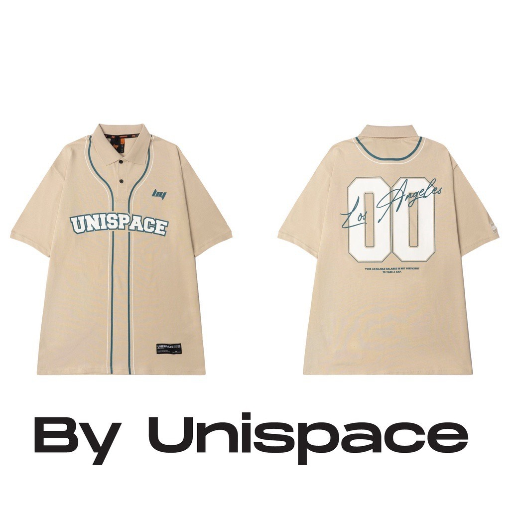 Áo polo local brand By Unispace tay lỡ form rộng unisex nam nữ cotton bóng chày HOT TREND