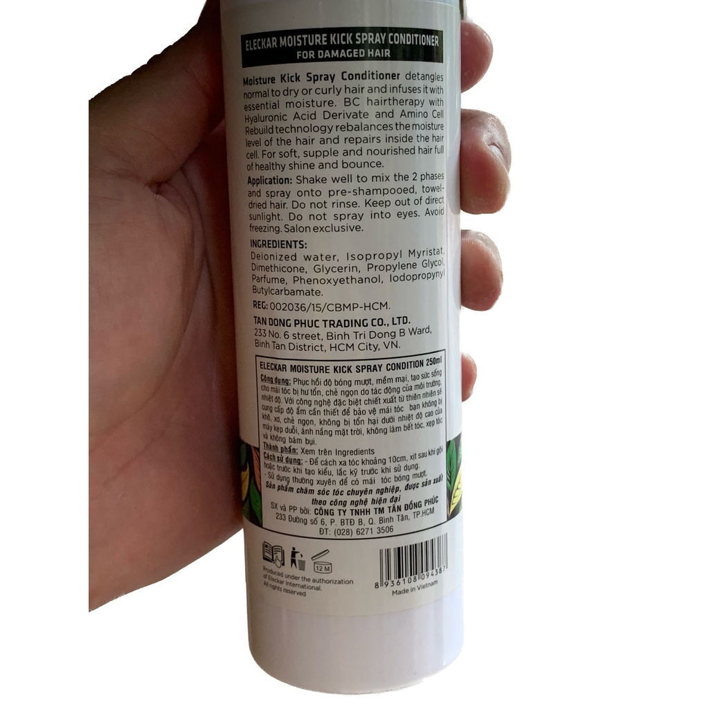 Xịt dưỡng tóc cao cấp Collagen Eleckar 250ml