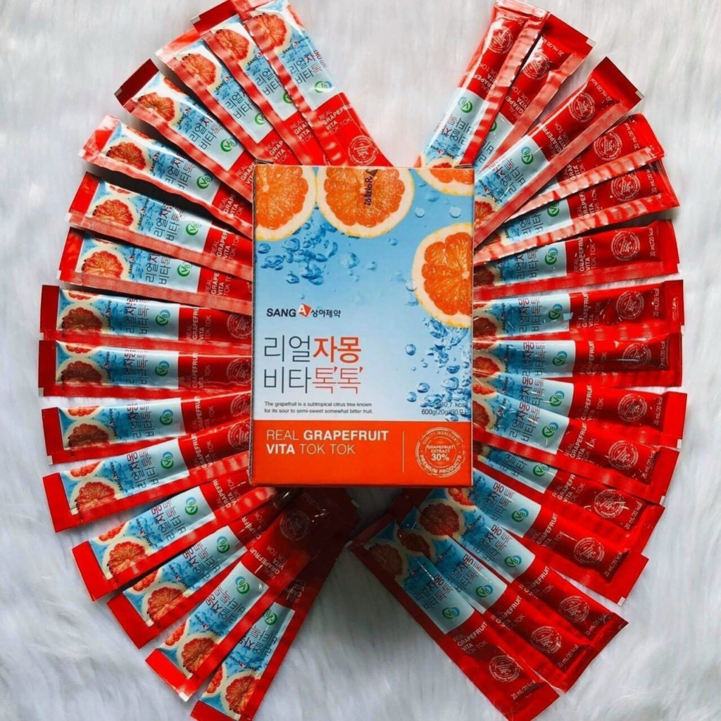Nước Ép Bưởi Real Grapefruit Vita Tok Tok 30 gói