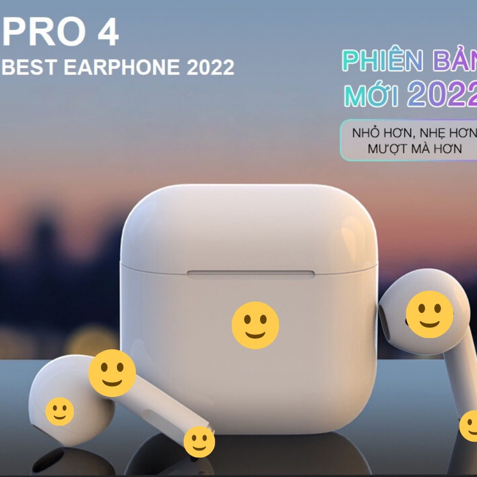 Tai Nghe Không Dây Bluetooth Pro 4 Tai Nghe Bluetooth 5.0 Bản Quốc Tế Tương Thích Tất Cả Dòng Máy Hot NEW