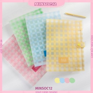 Kẹp đựng giấy A4 file đựng tài liệu bài kiểm tra nhiều mẫu cúc bấm chống nước cho học sinh sinh viên văn phòng tiện lợi