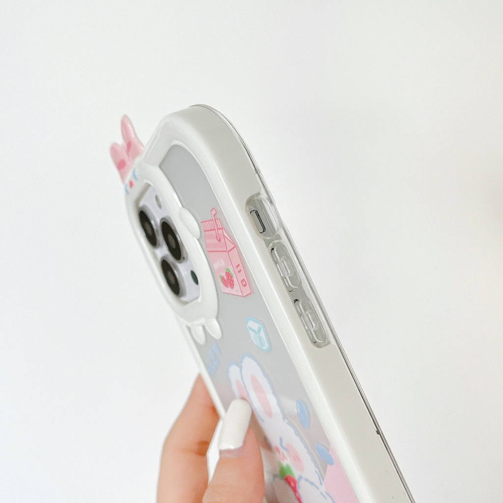 Ốp lưng iphone nơ camera hình vuông heo not fat 6/6splus/7/7plus/8/8plus/x/xs/11/12/13/pro/max/plus/promax-Awifi B5-17