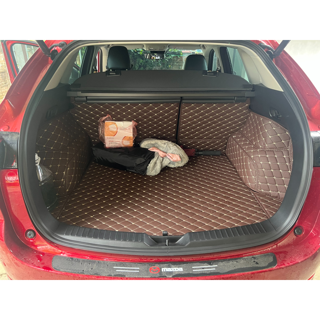 Thảm Da 6D Cốp Sau và Lưng Ghế Dành Cho Xe 5, 7 Chỗ Ô Tô Cao Cấp AEGAUTO