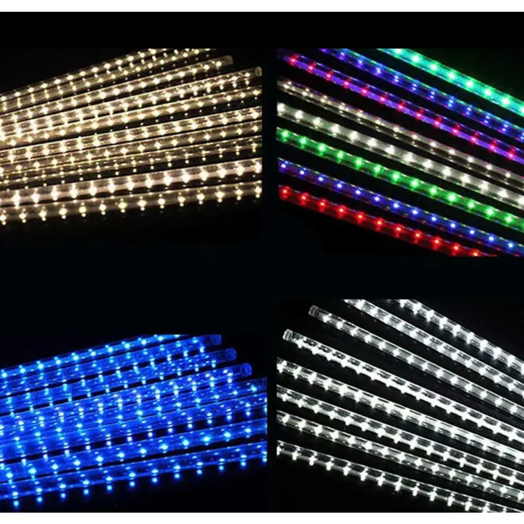 Bộ đèn led sao băng đủ màu 8 ống 50 cm siêu đẹp - hiệu ứng giọt nước