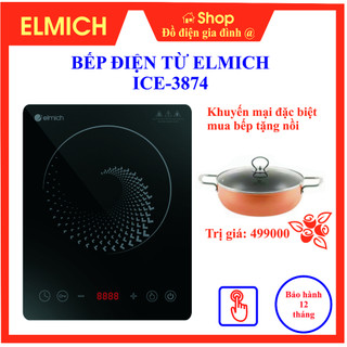 Bếp điện từ Elmich ICE-3874, hàng chính hãng, mua bếp tặng nồi
