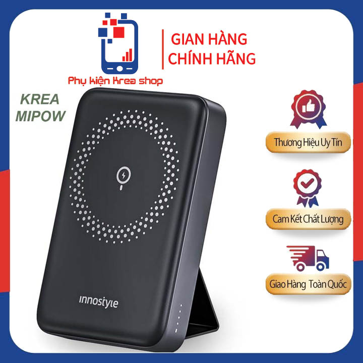 SẠC DỰ PHÒNG INNOSTYLE POWERMAG 15W 2 IN 1 STAND 10000 MAH PD 20W