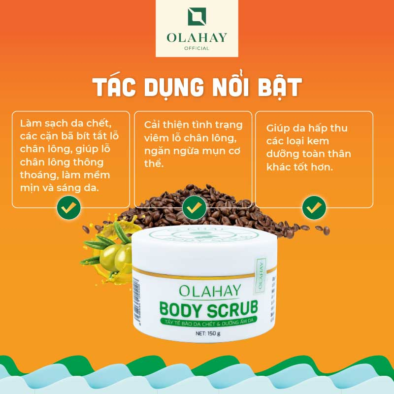 Tẩy tế bào chết hương ca cao Olahay Body Scrub