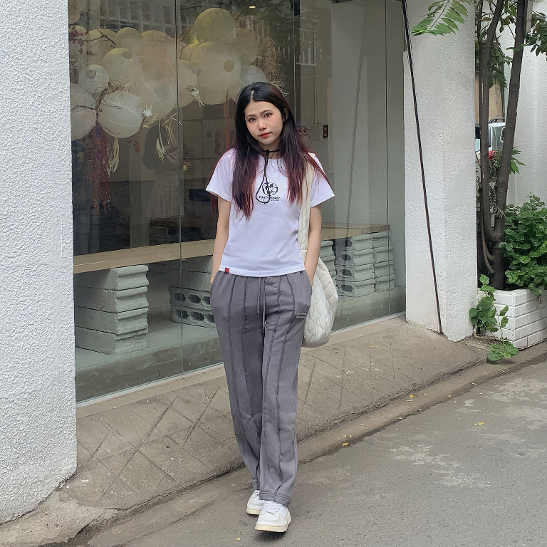 Áo Thun Nữ Baby Tee Tay Ngắn Form Vừa Họa Tiết Mèo Thêu "Youth Cats" 250gsm Local Brand | YOUTH POWER