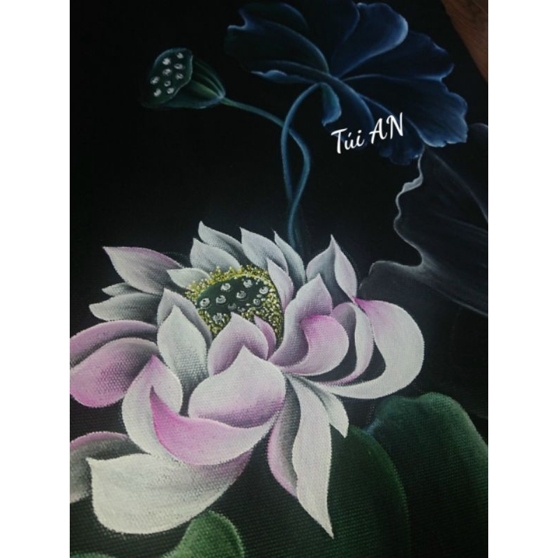 Túi vẽ tay mẫu Hoa Sen