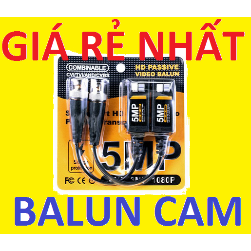 Video balun camera 5MP AHD/CVI/TVI chống nhiễu
