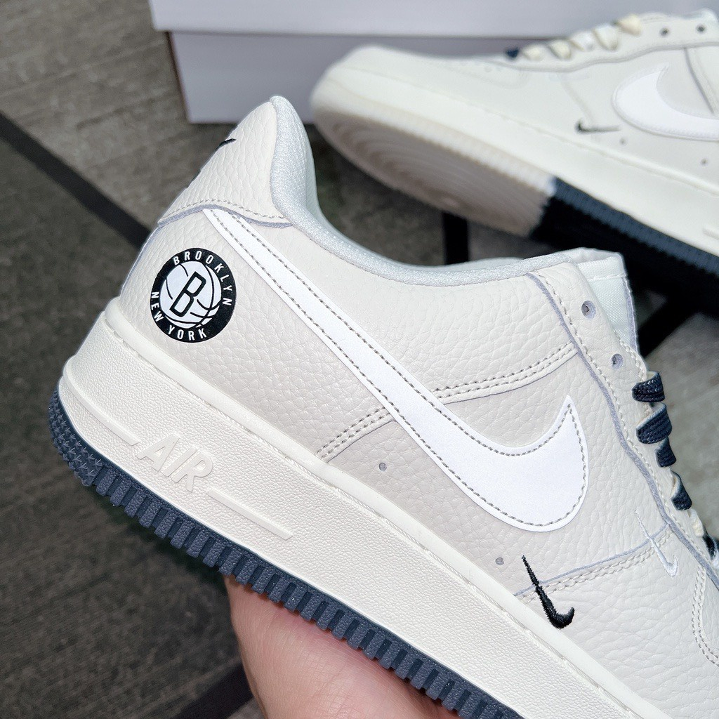 Giày _Nike Âm Dương, Giày Air Force 1 Be Sữa Nam Nữ hàng siêu phẩm ảnh thật full box